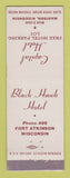 Matchbook Cover - Capital Hotel Madison WI Black Hawk Fort Atkinson WI