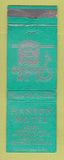 Matchbook Cover - Hanson Motel Stuttgart AR WEAR