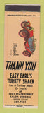 Matchbook Cover - Easy Earl's Turkey Shack Salem OR