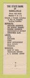 Matchbook Cover - State Bank of Russelville IN