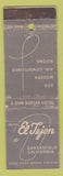 Matchbook Cover - Hotel El Tejon Bakersfield CA WORN