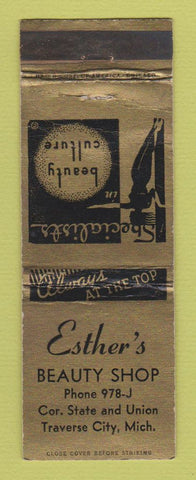 Matchbook Cover - Ester's Beauty Shop Traverse City MI