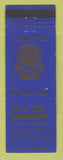 Matchbook Cover - WR Red Henderson Trucking Teamsters Union