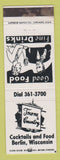 Matchbook Cover - Towne & Country Restaurant Berlin WI