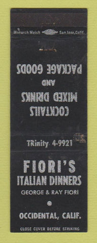 Matchbook Cover - Fiori's Italian Restaurant Occidental CA WEAR