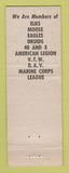 Matchbook Cover - Fiori's Italian Restaurant Occidental CA WEAR