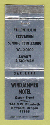 Matchbook Cover - Windjammer Motel Newport OR SILVER WEAR