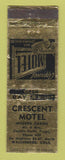 Matchbook Cover - Crescent Motel Walsenburg Colorado WEAR