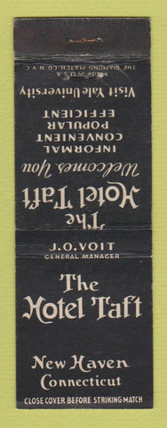 Matchbook Cover - Hotel Taft New Haven CT