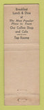 Matchbook Cover - Hotel Taft New Haven CT