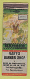 Matchbook Cover - Gary's Barber Shop West Allis WI
