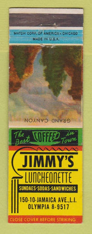 Matchbook Cover - Jimmy's Luncheonette Queens NY