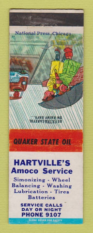 Matchbook Cover - Hartville's Amoco oil gas OH?