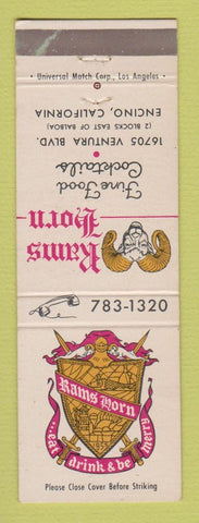 Matchbook Cover - Rams Horn Restaurant Encino CA