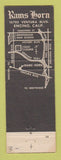 Matchbook Cover - Rams Horn Restaurant Encino CA
