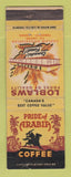 Matchbook Cover - Loblaws Grocery Pride of Arabia Coffee Toronto ON