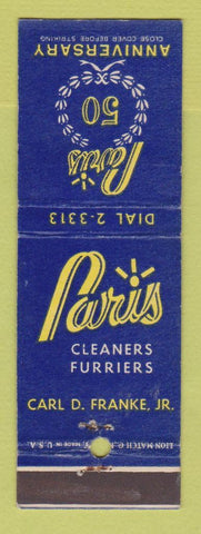 Matchbook Cover - Paris Cleaners Furriers Kalamazoo MI 50th