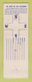 Matchbook Cover Michigan Mutual Insurance Cedar Springs MI Chuck Patterson WEAR