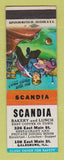 Matchbook Cover - Scandia Bakery Lunch Galesburg IL