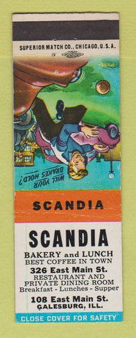 Matchbook Cover - Scandia Bakery Lunch Galesburg IL