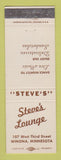 Matchbook Cover - Steve's Lounge Winona MN