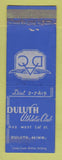 Matchbook Cover - Duluth Athletic Club MN WEAR