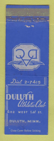 Matchbook Cover - Duluth Athletic Club MN WEAR