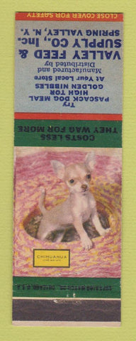 Matchbook Cover - Valley Feed and Supply Spring Valley NY Chihuahua
