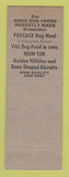 Matchbook Cover - Valley Feed and Supply Spring Valley NY Chihuahua