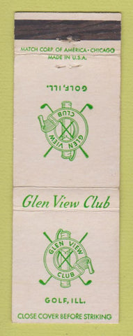 Matchbook Cover - Glen View Golf Club Golf IL