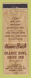 Matchbook Cover - Orange Bowl Drive Inn Madera CA WEAR