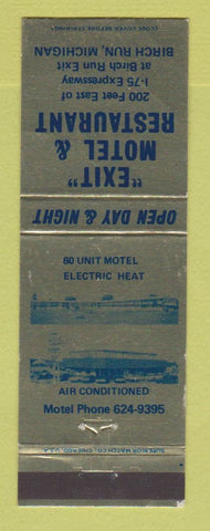 Matchbook Cover - Exit Motel Restaurant Birch Run MI WEAR