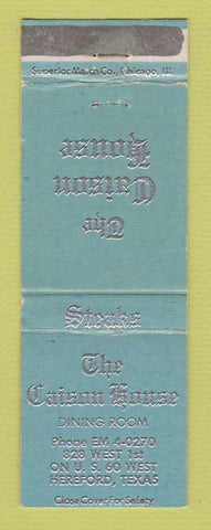 Matchbook Cover - Caison House Hereford TX WEAR