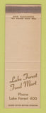 Matchbook Cover - Lake Forest Food Mart Grocery SAMPLE
