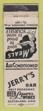 Matchbook Cover - Jerry's Bar Cleveland OH WEAR