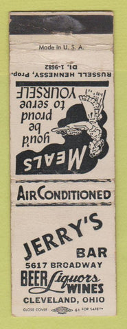 Matchbook Cover - Jerry's Bar Cleveland OH WEAR