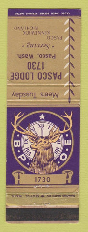 Matchbook Cover - Elks Club Pasco WA WEAR