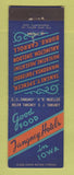 Matchbook Cover - Tangney Hotels IA Spencer Fort Dodge Muscatine CArroll
