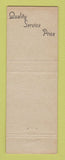 Matchbook Cover - Bazzoni Screens Storm Windows Chicago IL