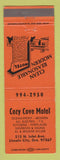 Matchbook Cover - Cozy Cove Motel Lincoln City OR