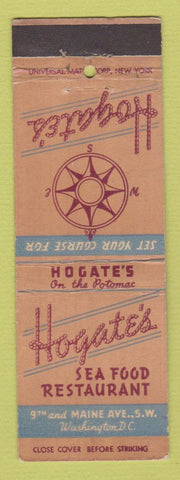Matchbook Cover - Hogate's Restaurant Washington DC