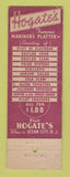 Matchbook Cover - Hogate's Restaurant Washington DC