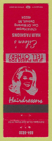 Matchbook Cover - Eileen's Hair Salon Detroit MI girlie