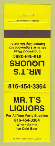 Matchbook Cover - Mr T's Liquors Kansas City MO