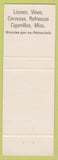 Matchbook Cover - Rambla Liquor Store Puerto Rico