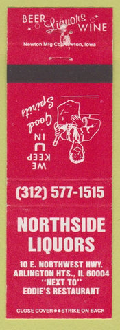 Matchbook Cover - Northside Liquors Arlington Heights IL