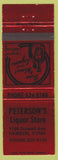 Matchbook Cover - Peterson's Liquor Store Hamden CT