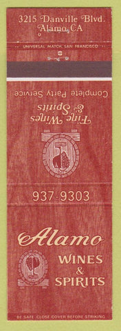 Matchbook Cover - Alamo Wine Liquor Alamo CA