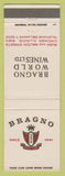Matchbook Cover - Bragno World Wines Chicago IL liquor