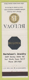 Matchbook Cover - Bulova Watches Bertelsson's Jewelry Fort Worth TX